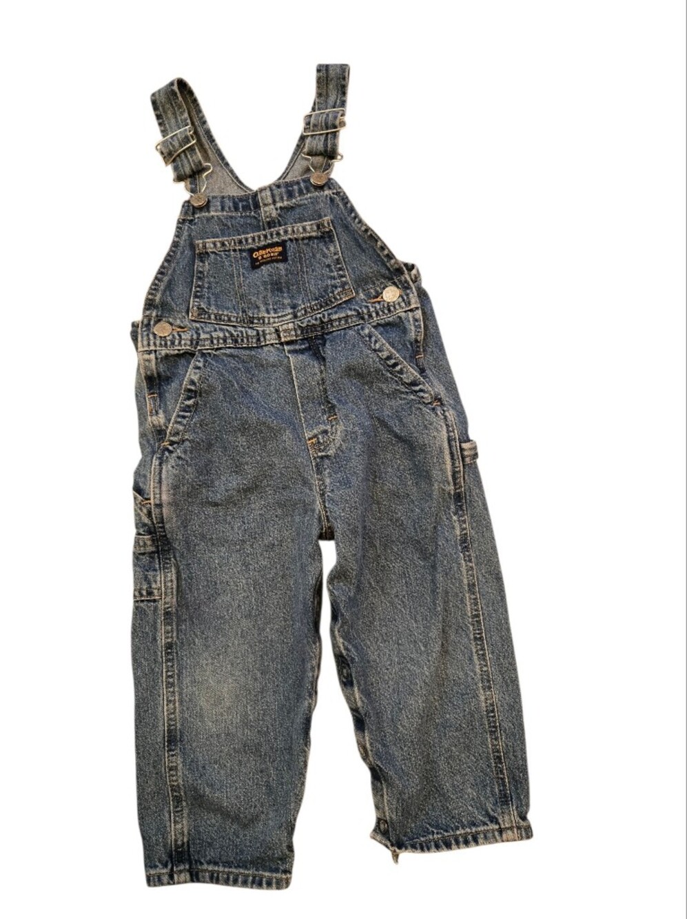 OshKosh B'gosh Distressed Blue Denim Overalls